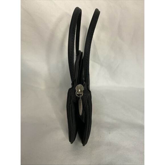 VTG VINTAGE ESPIRIT BLACK YELLOW FLOWER CLUTCH PURSE HANDBAG - Picture 8 of 10